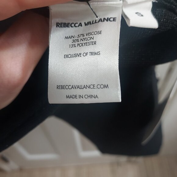 Rebecca Vallance Ella Black Crystal Bow Stretch Short Sleeve Cocktail Dress - Picture 10 of 11